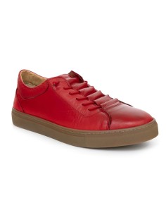 Red leather sneakers 2