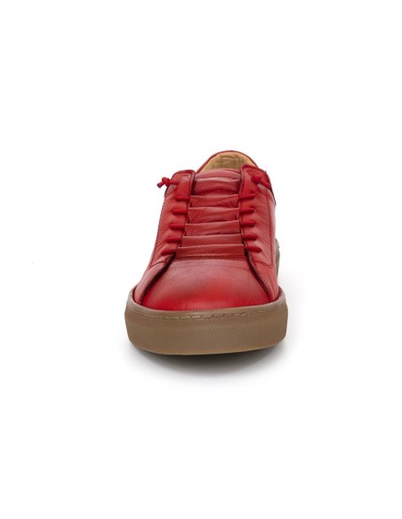 baskets de peau rouge VALIOR-RED