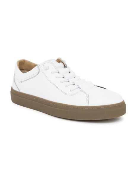 baskets de peau blanc VALIOR-WHITE