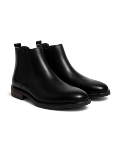 Black leather chelsea boots 2