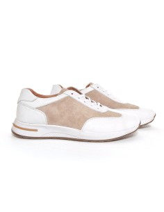 Deportivo de piel liso color blanco 2