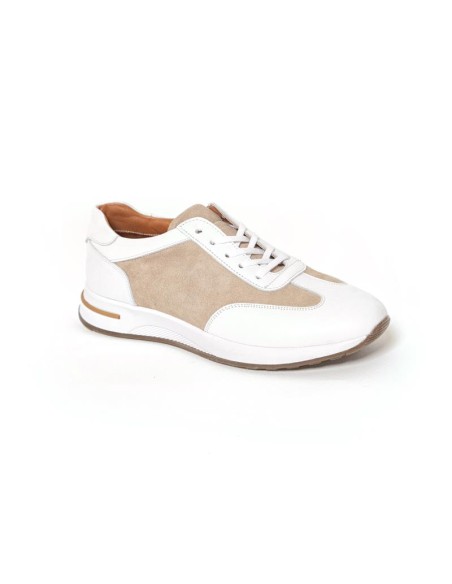 White leather sport shoe