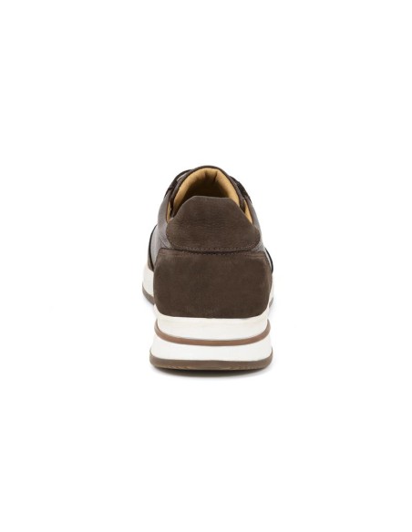 Brown leather sport shoe