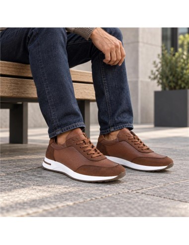 Light Brown leather sport shoe