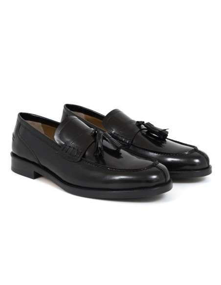 Mocassin de peau le noir VICOVEN-NEGRO
