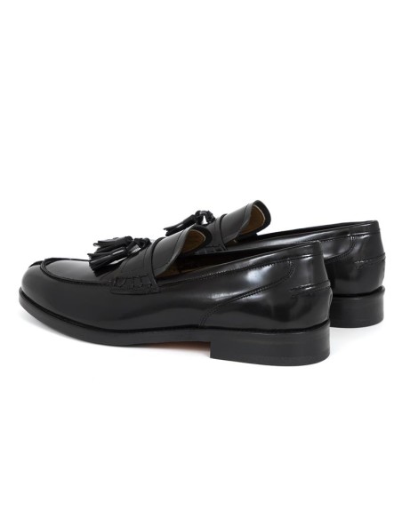 Mocassin de peau le noir VICOVEN-NEGRO