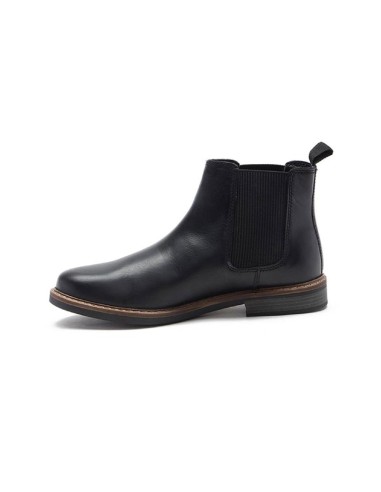 Botines Chelsea de piel con elástico lateral color negro