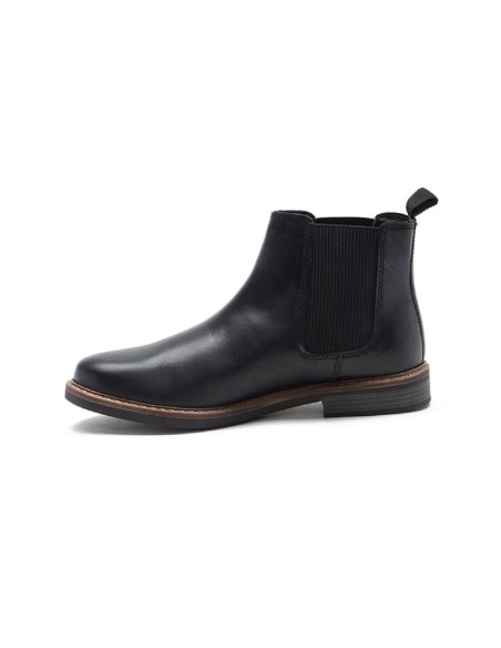Botines Chelsea de piel con elástico lateral color negro