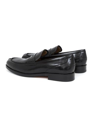 Black leather moccasin