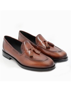 Brown leather moccasin 2