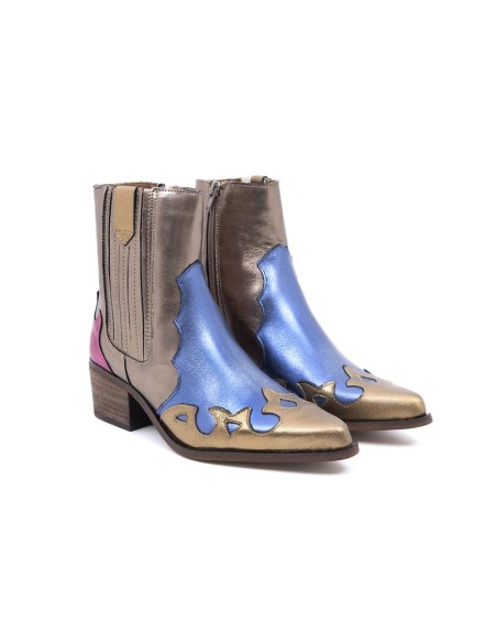 bottes femme lisse multicolore W-AMABEL-GOLDEN
