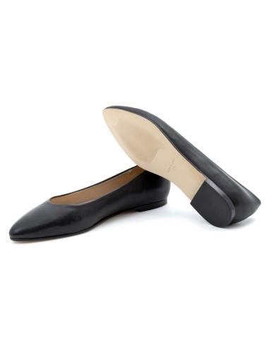 Black leather Ballet Flat