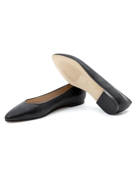 Black leather Ballet Flat