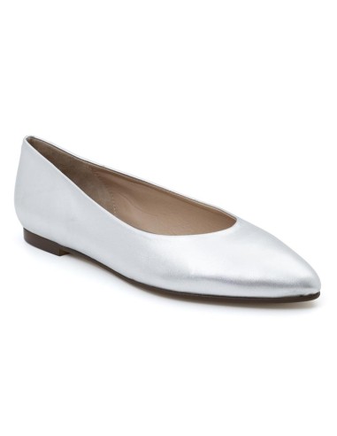 Bailarina de piel liso color gris