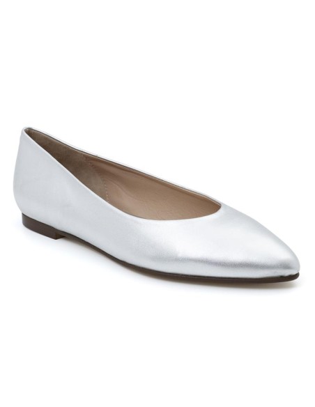 Ballerine de peau gris W-ANETA-PLATA
