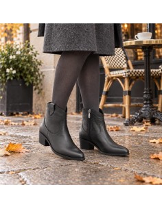 Botines de mujer liso liso color negro