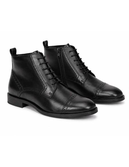 Botines de mujer de piel con hebilla color negro
