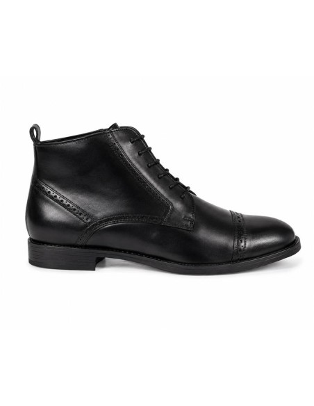 Botines de mujer de piel con hebilla color negro