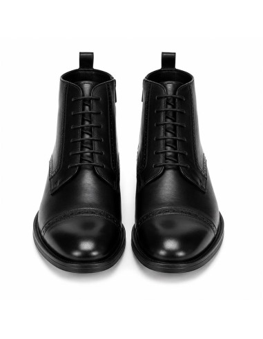 Botines de mujer de piel con hebilla color negro