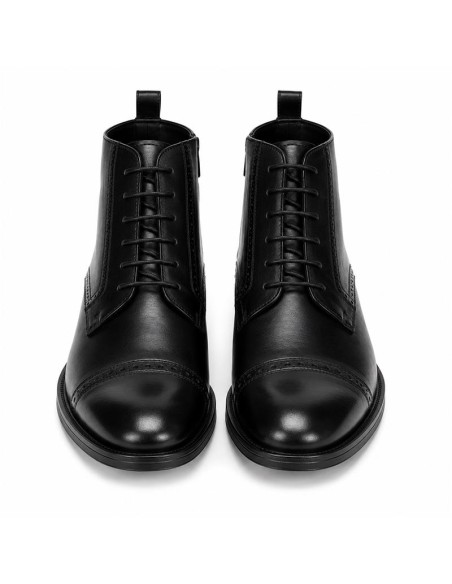 Black leather women's boots