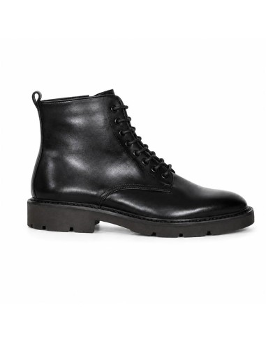 Botines de mujer de piel con hebilla color negro
