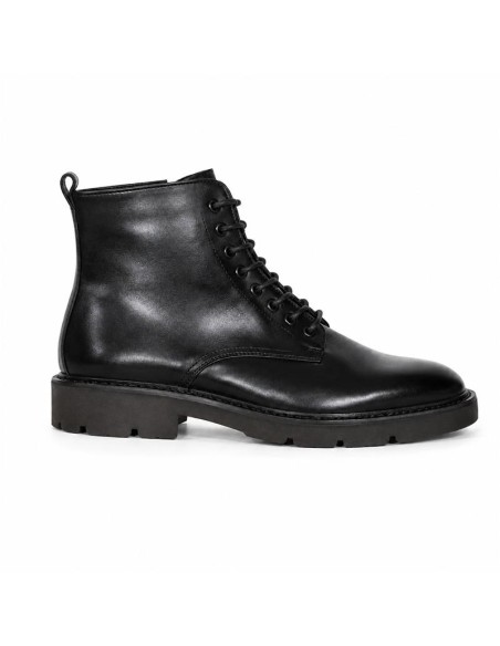 Botines de mujer de piel con hebilla color negro