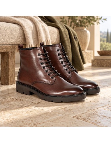 Brown leather women's boots