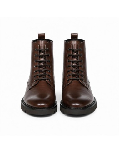 Brown leather women's boots
