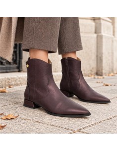 bottines femme lisse marron W-BIMBA-MARRON