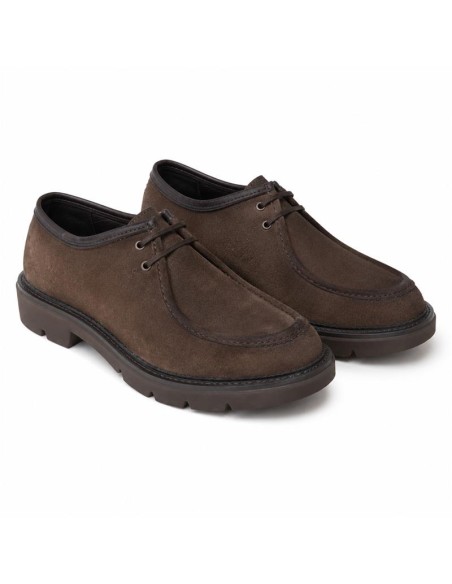 Zapato de Vestir de piel con hebilla color marrón