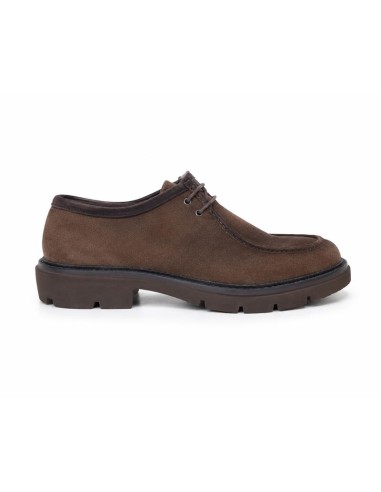 Zapato de Vestir de piel con hebilla color marrón