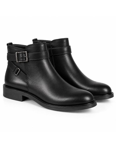 Black leather women's boots