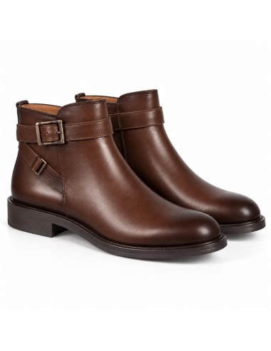 bottines femme de peau marron W-BOLANTE-BROWN