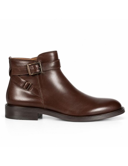 bottines femme de peau marron W-BOLANTE-BROWN
