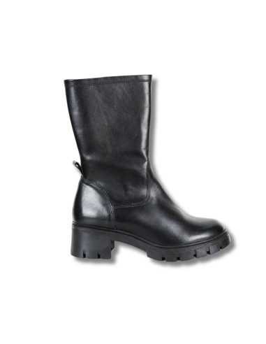 Black leather women's boots