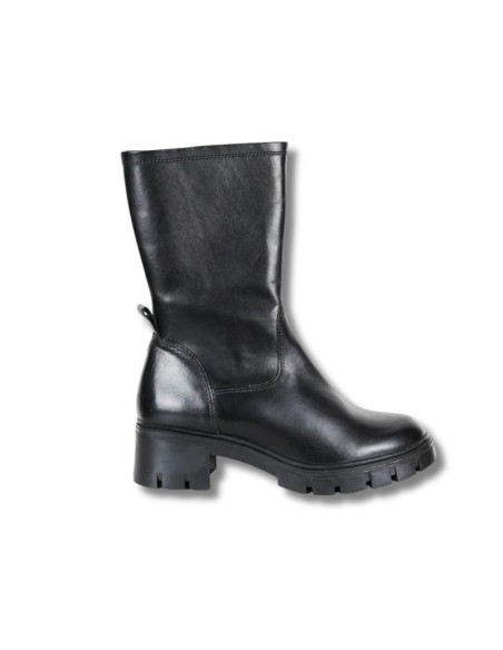 Black leather women's boots