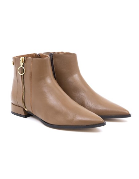 Camel solid color women's boots