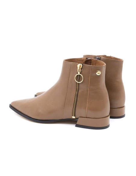 Botines de mujer liso liso color camel