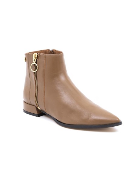 Botines de mujer liso liso color camel