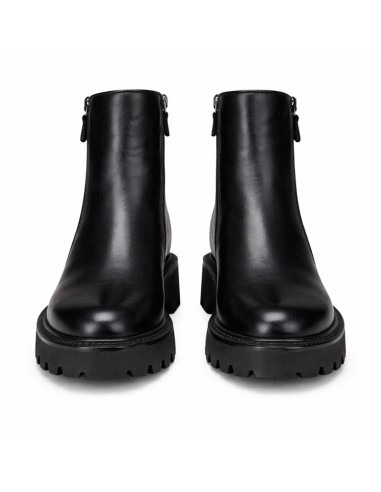 Black leather women's boots