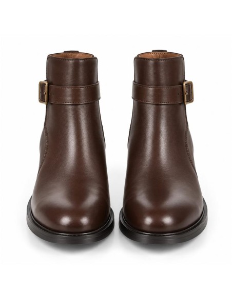 bottines femme de peau marron W-BUNARI-BROWN