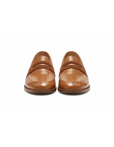 Light Brown leather women's moccasins
