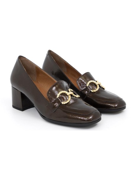 Zapato de Vestir de piel liso color bronce