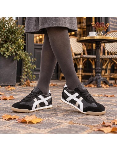 Black leather Women's sneakers