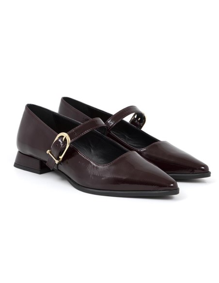 chaussures habillées femme de peau Bordeaux W-CHIMY-BURDEOS