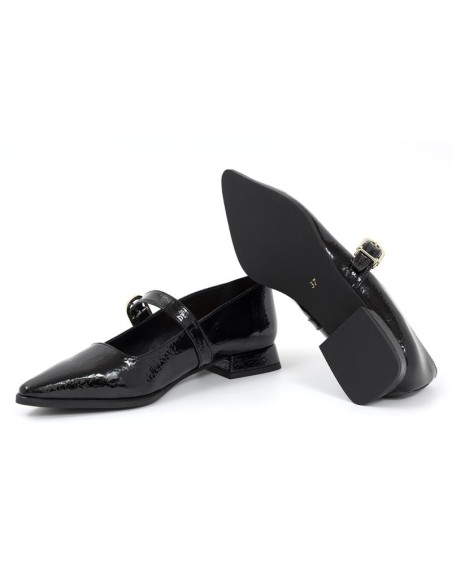 chaussures habillées femme de peau le noir W-CHIMY-NEGRO