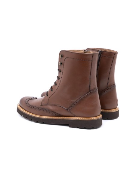 Brown solid color Women's high boots