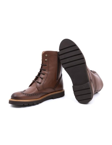 Brown solid color Women's high boots