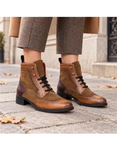 Light Brown combined with leather women's boots