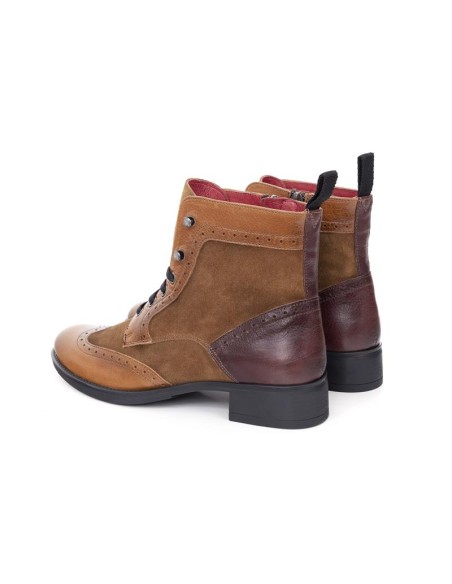 bottines femme combiné avec la peau cuir W-CLARA-CUERO